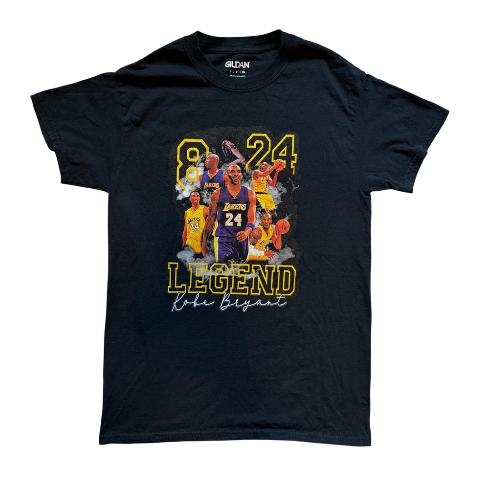 Gildan Kobe Bryant Mamba Mentality Men T-Shirt Crew Neck Black 100% Cotton
